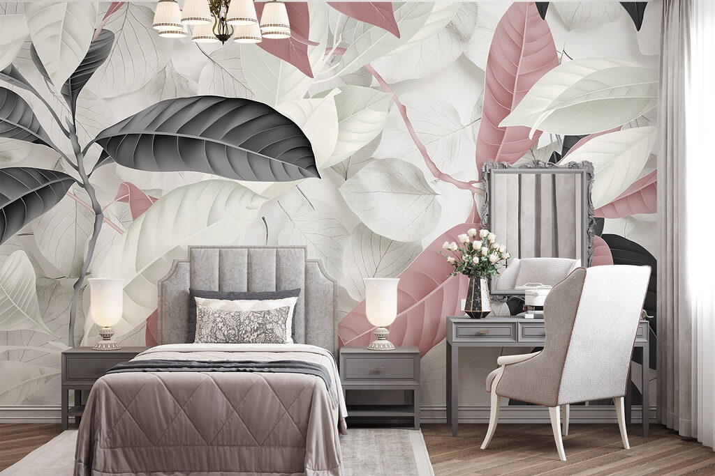 Elegant leaves in soft hues
