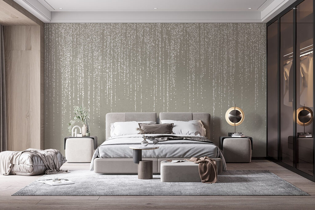 White specks on a grey surface White specks on a grey surface