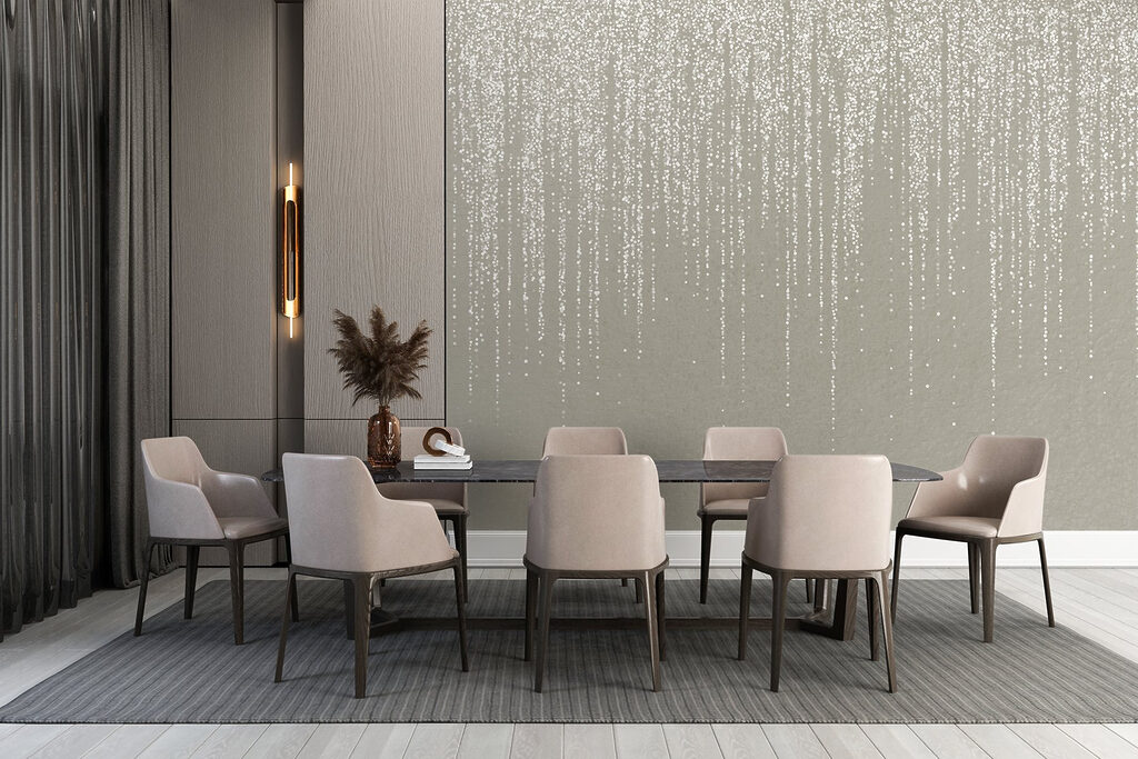 White specks on a grey surface White specks on a grey surface