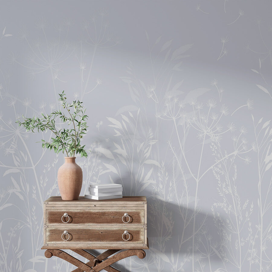 Model floral alb pe un fundal deschis
