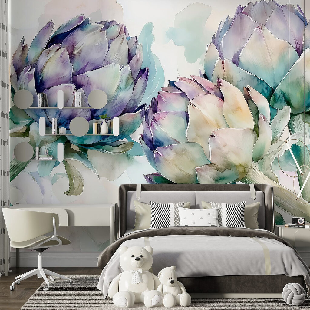 Art artichokes on a white background Art artichokes on a white background