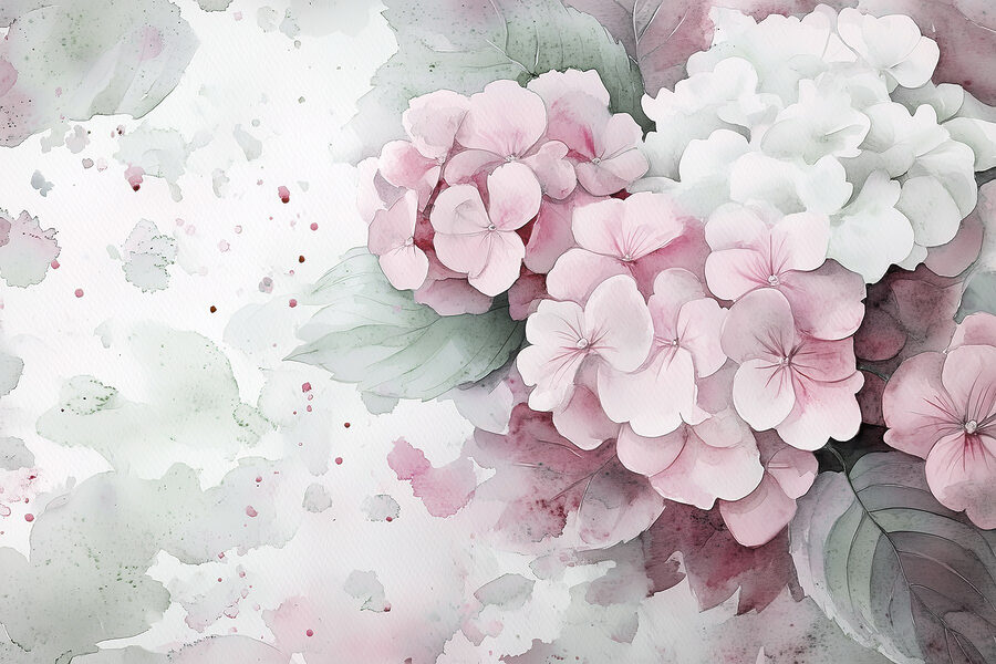 Pictura de flori roz