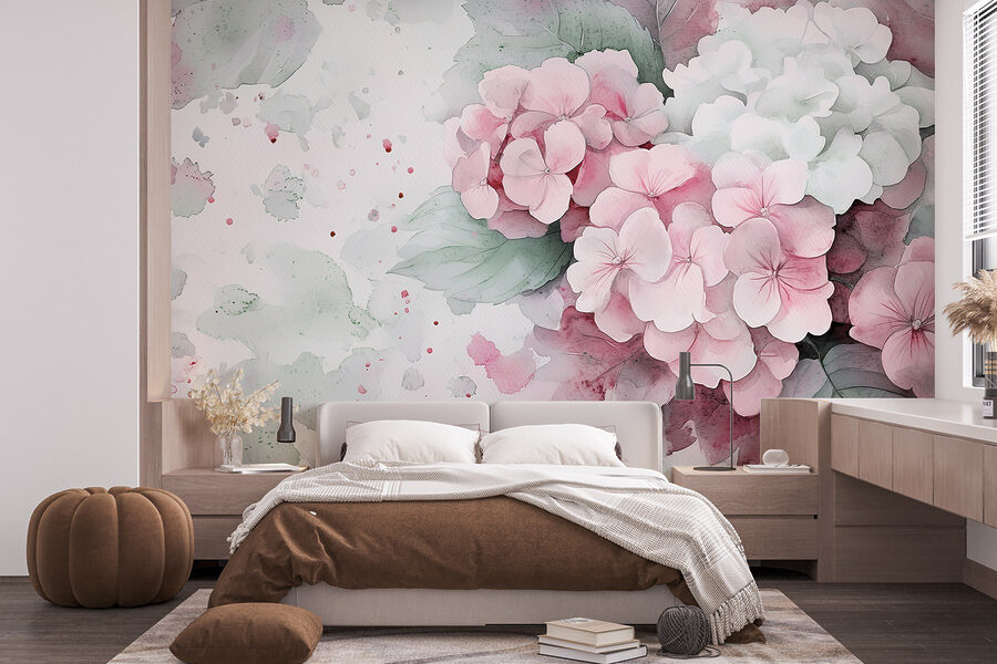 Pictura de flori roz