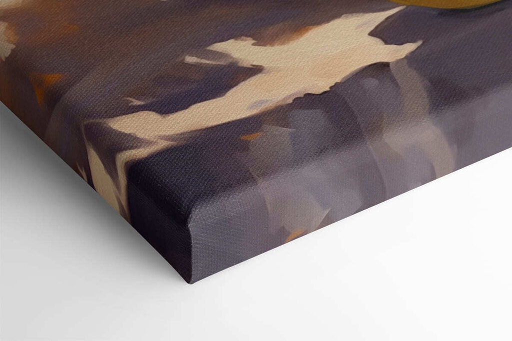 Painting of lemons in a vase