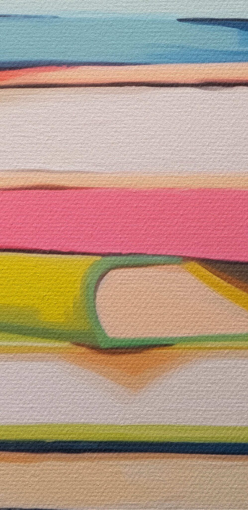 Stack of books on a table