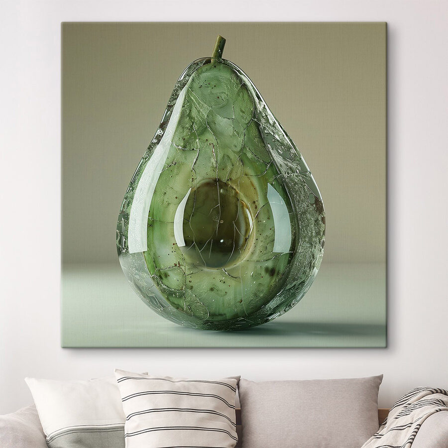 Interpretarea artistică a unui avocado copt Interpretarea artistică a unui avocado copt
