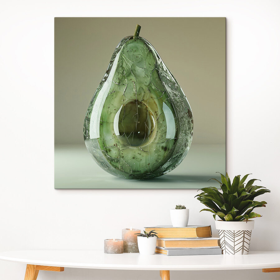 Interpretarea artistică a unui avocado copt Interpretarea artistică a unui avocado copt