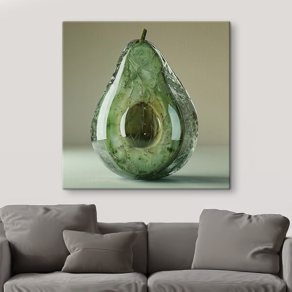 Interpretarea artistică a unui avocado copt Interpretarea artistică a unui avocado copt