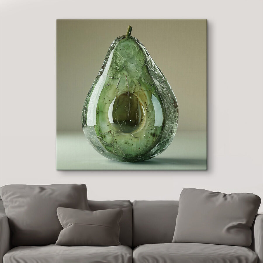 Interpretarea artistică a unui avocado copt Interpretarea artistică a unui avocado copt