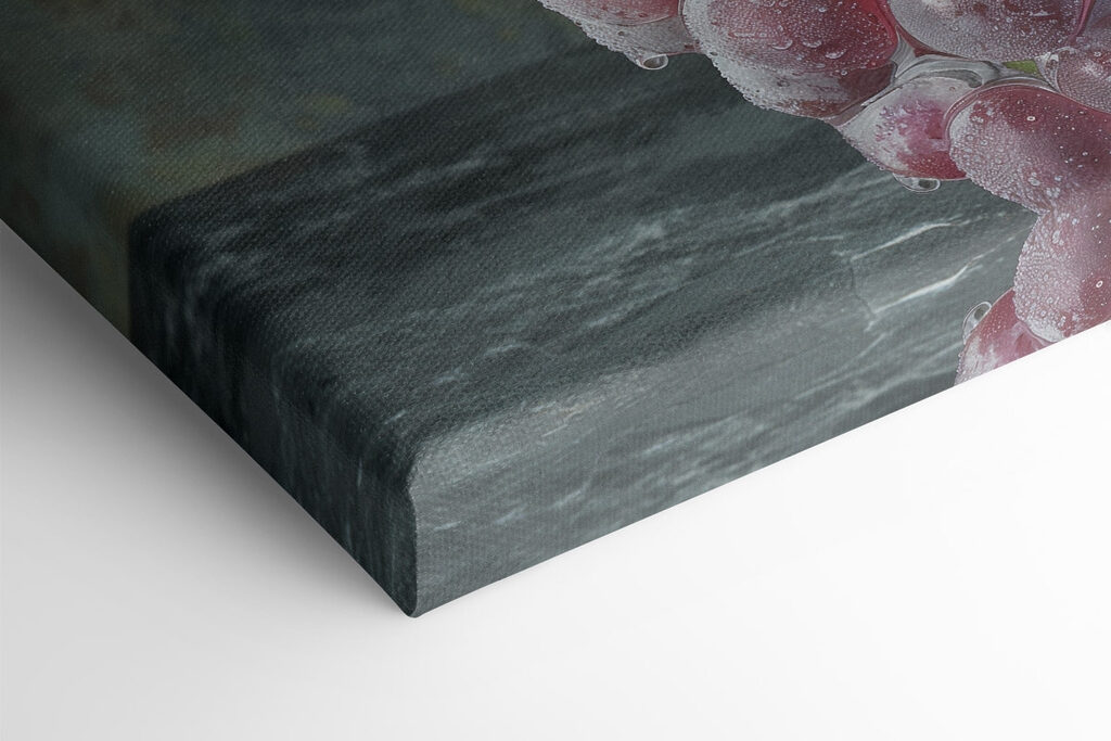 Bunch of grapes with water droplets on top