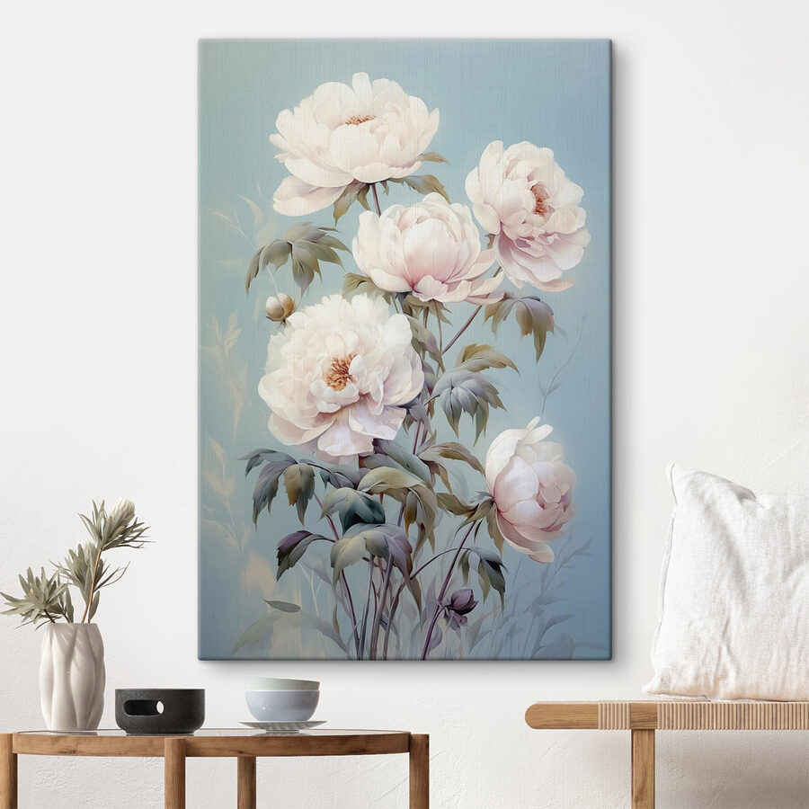Pictura de flori albe
