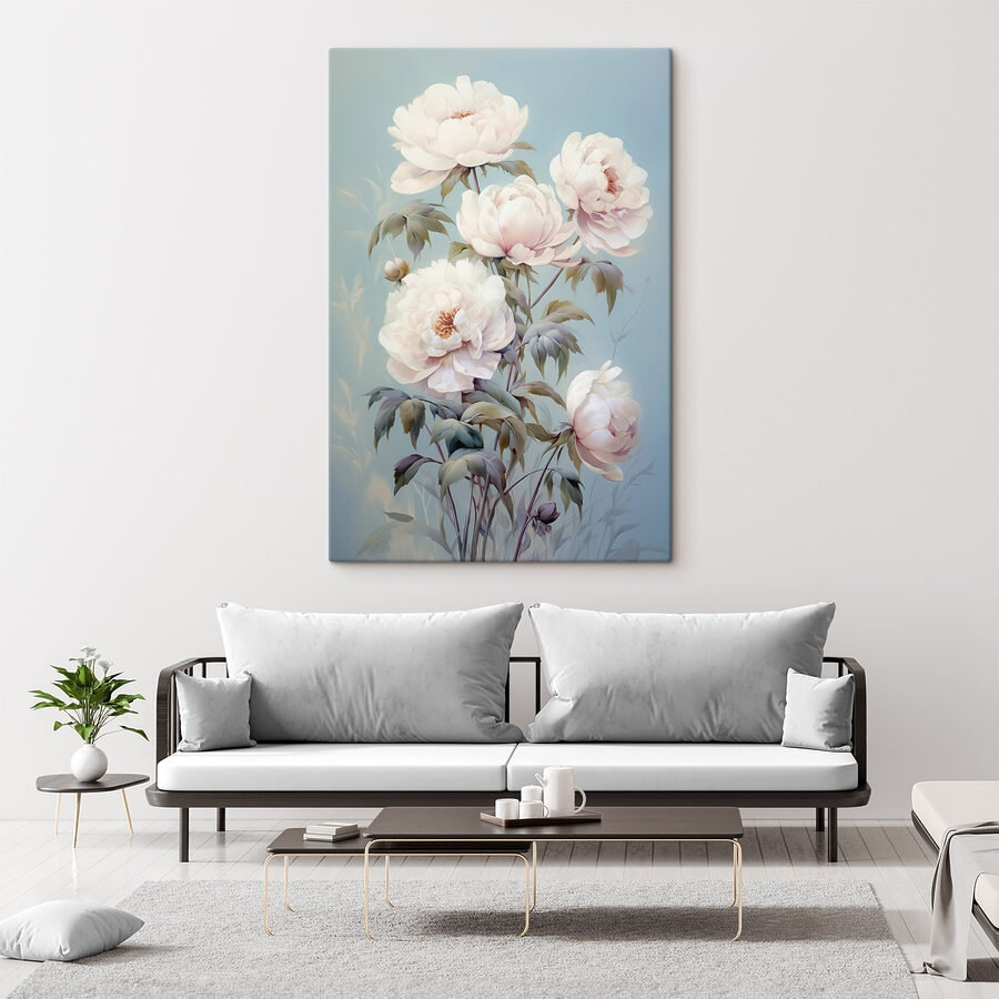 Pictura de flori albe