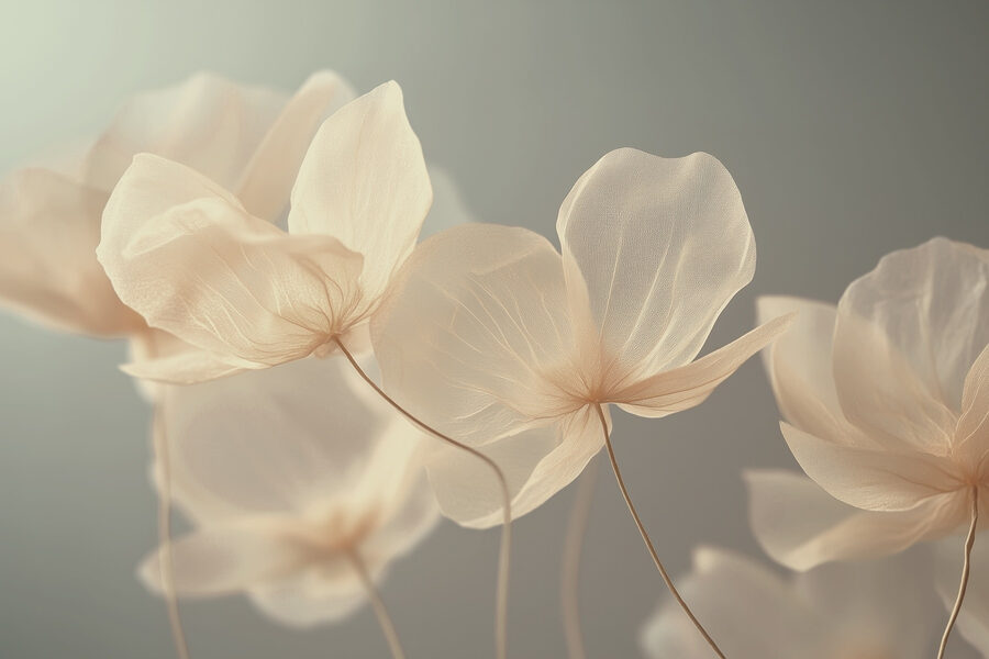 Inflorescențe delicate în nuanțe delicate.