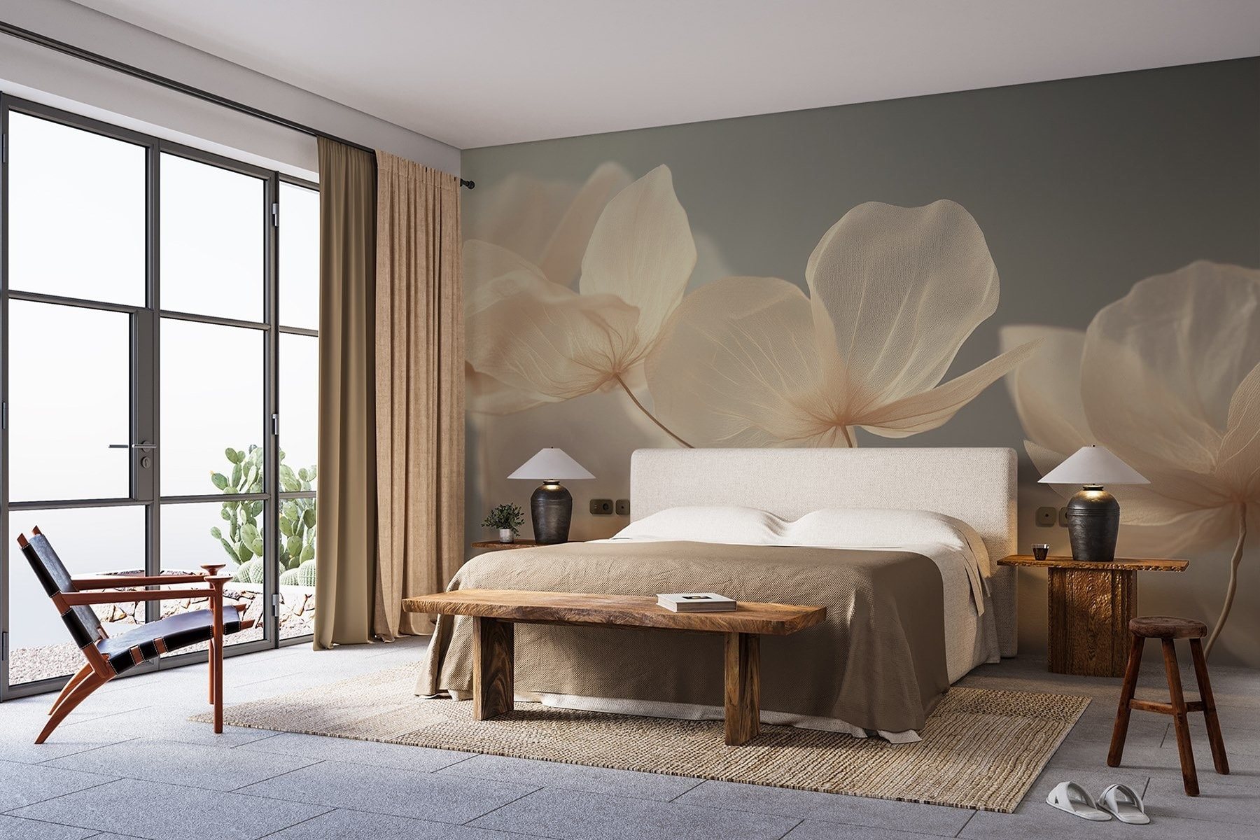 Delicate blooms in soft hues