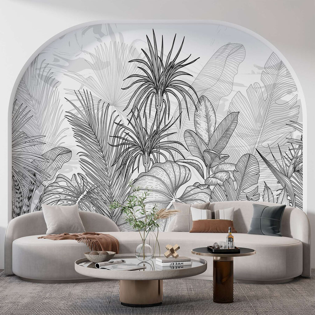 Black and white drawing of plants Black and white drawing of plants