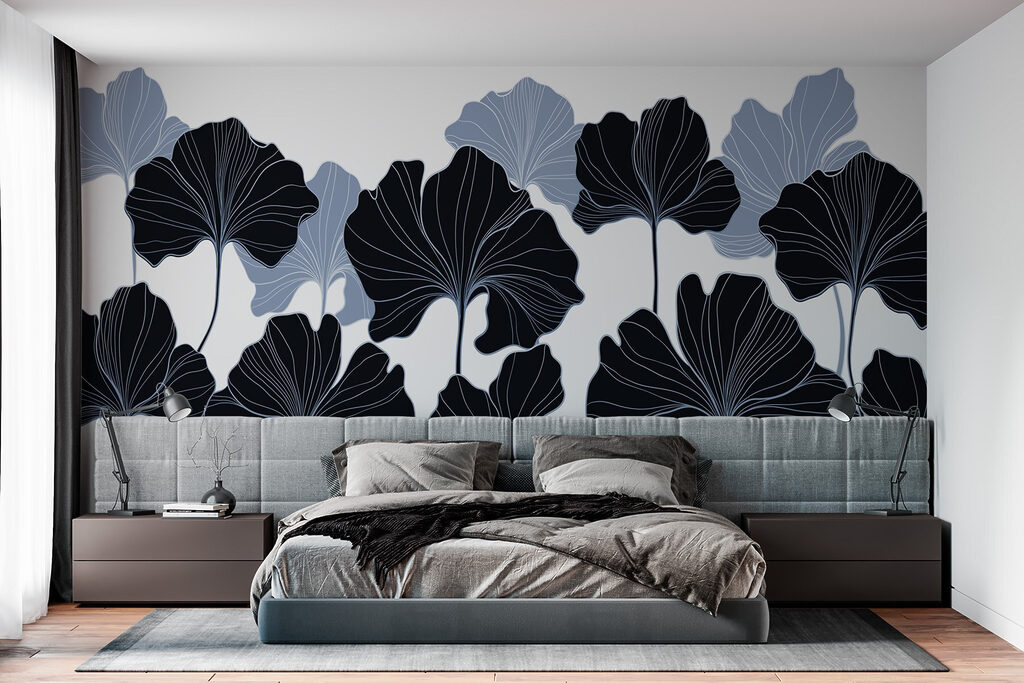 Elegant leaves in contrasting colors