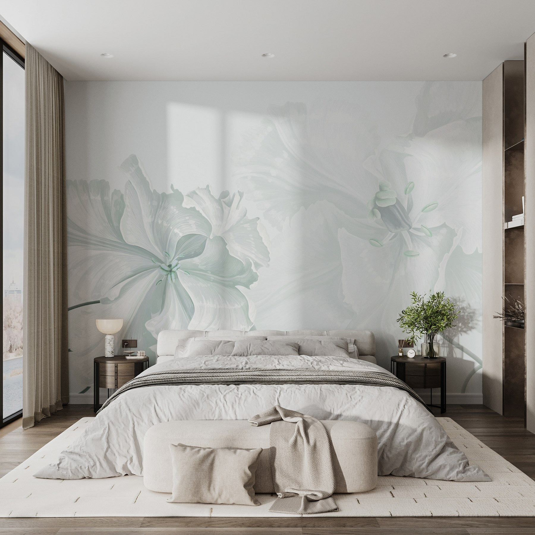 Delicate blooms in soft elegance Delicate blooms in soft elegance