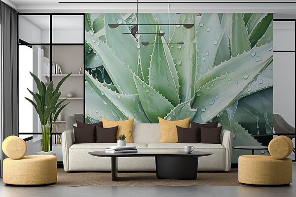 Aloe vibrantă cu picături de ploaie răcoritoare Aloe vibrantă cu picături de ploaie răcoritoare