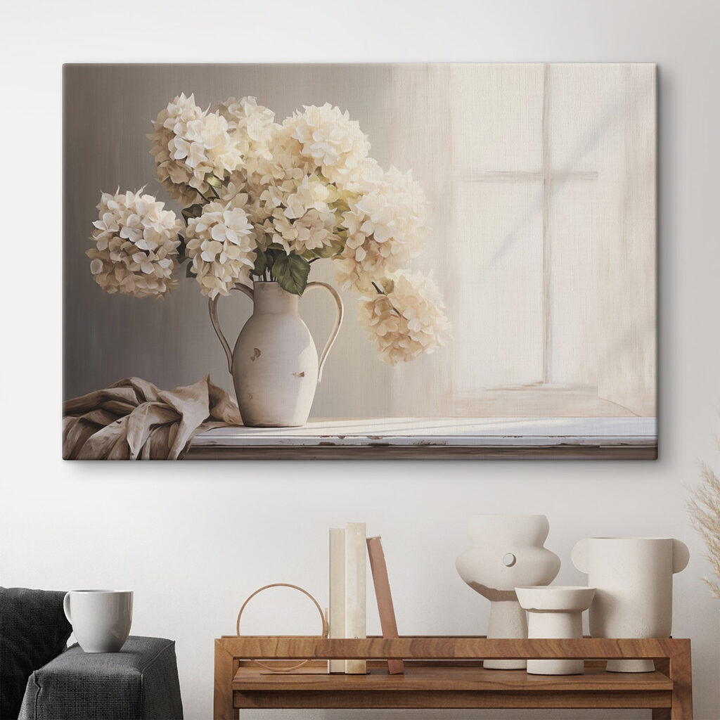 Painting of flowers in a vase Painting of flowers in a vase