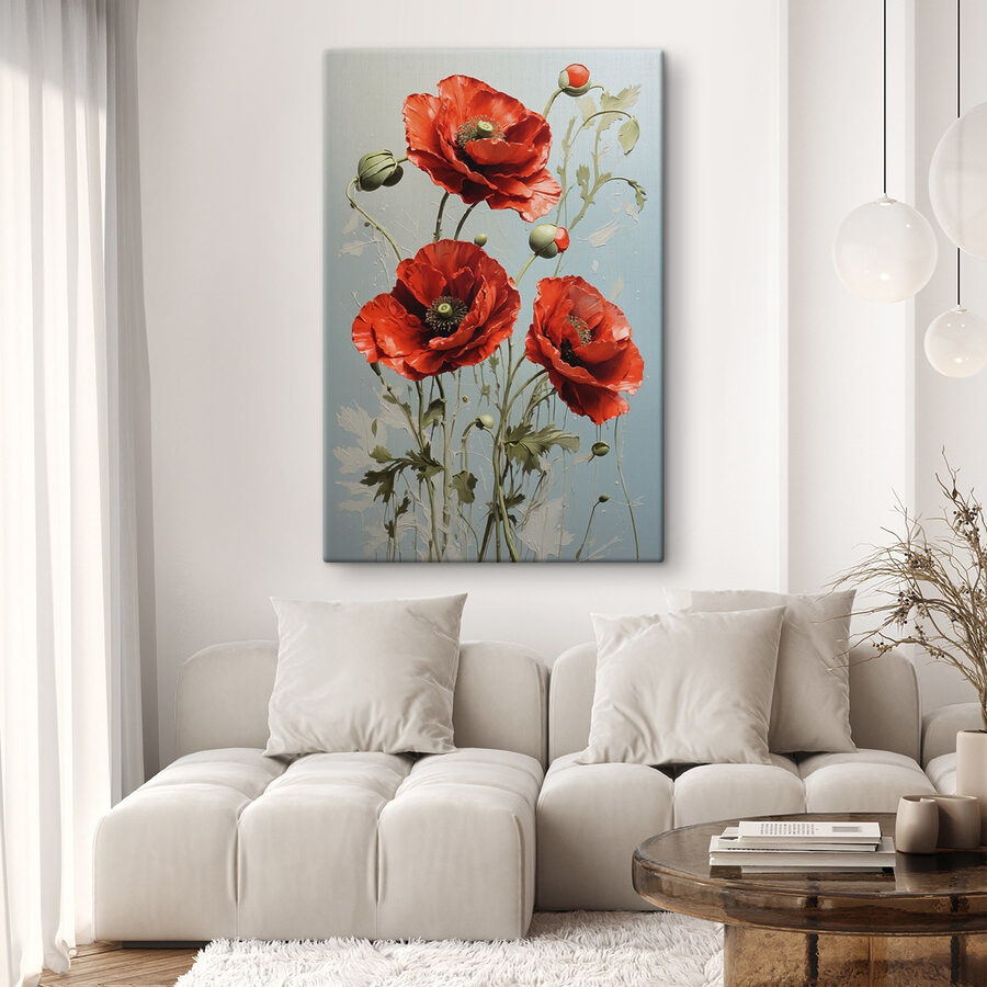 Poppy roșu vibrant în floare