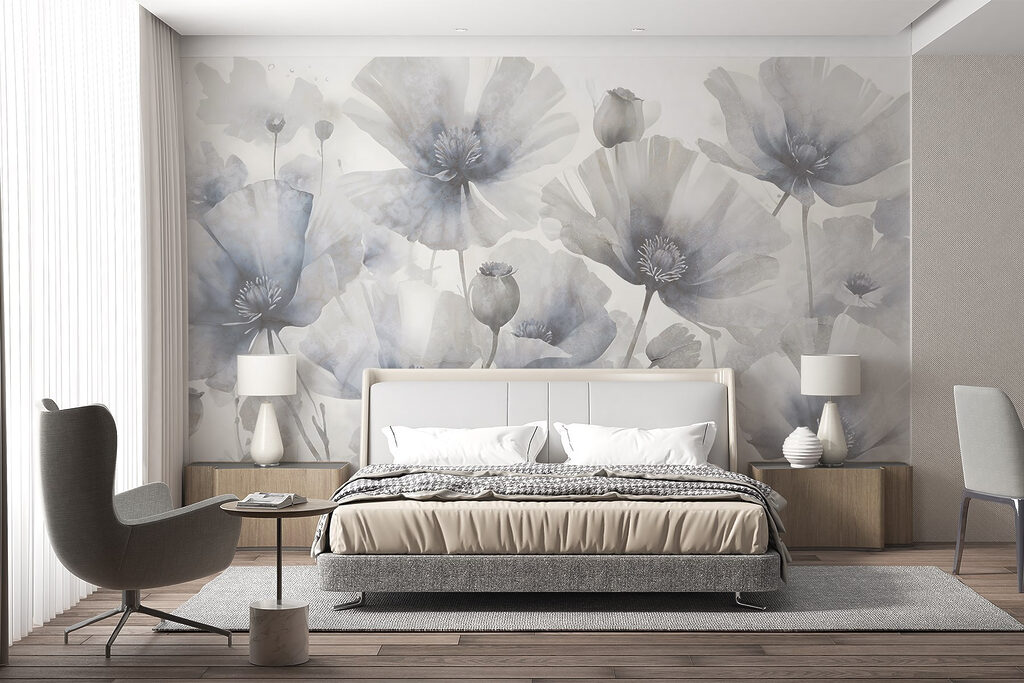 Group of flowers on a white background