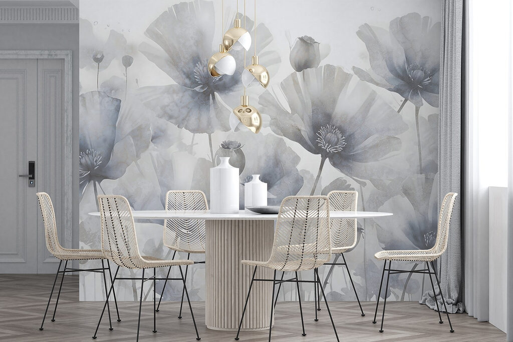 Group of flowers on a white background