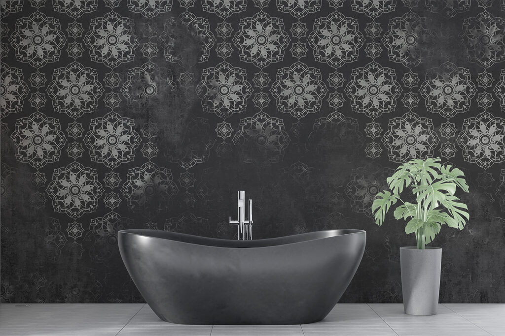 Grey and white wallpaper