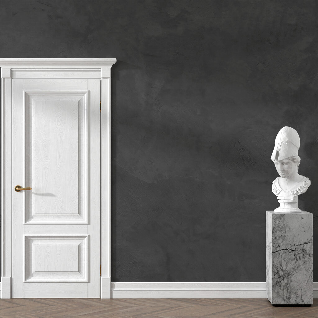 Grey wall with rough edges