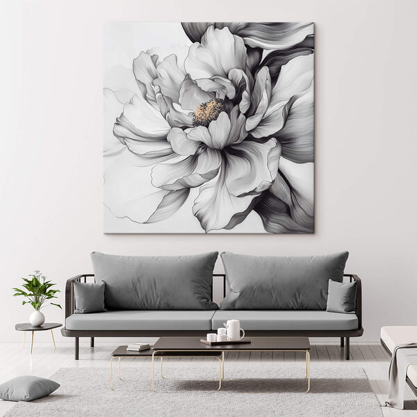 Design floral elegant în nuanțe monocrome Design floral elegant în nuanțe monocrome