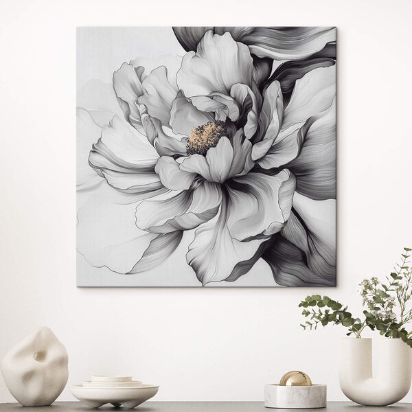 Design floral elegant în nuanțe monocrome Design floral elegant în nuanțe monocrome
