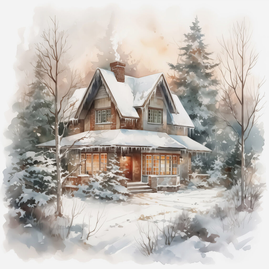 House in the snow House in the snow