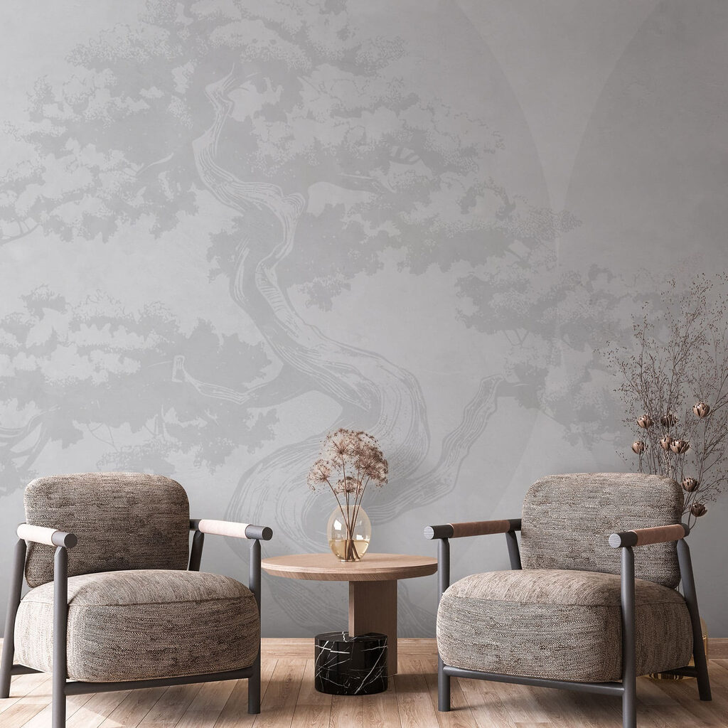 Tree with a curved trunk Tree with a curved trunk