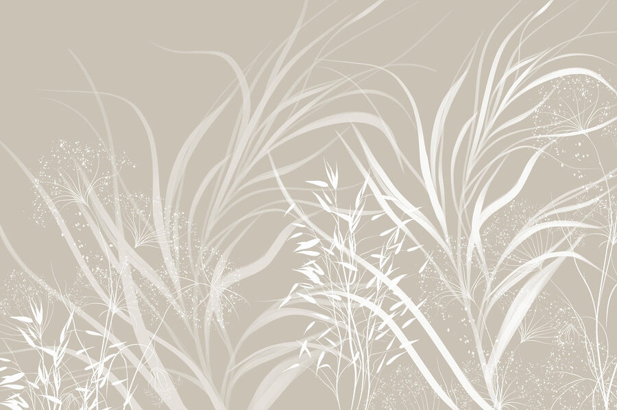 Design floral alb pe un fundal gri