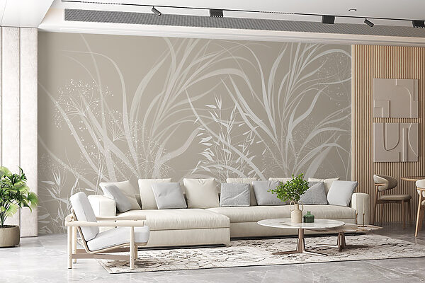 Design floral alb pe un fundal gri Design floral alb pe un fundal gri
