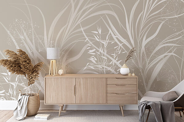 Design floral alb pe un fundal gri Design floral alb pe un fundal gri