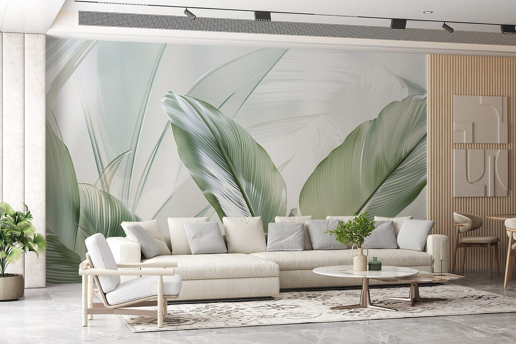 Natural green leaves in soft light