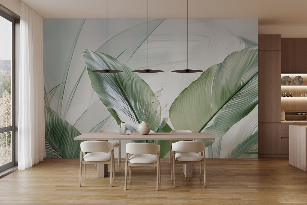 Natural green leaves in soft light