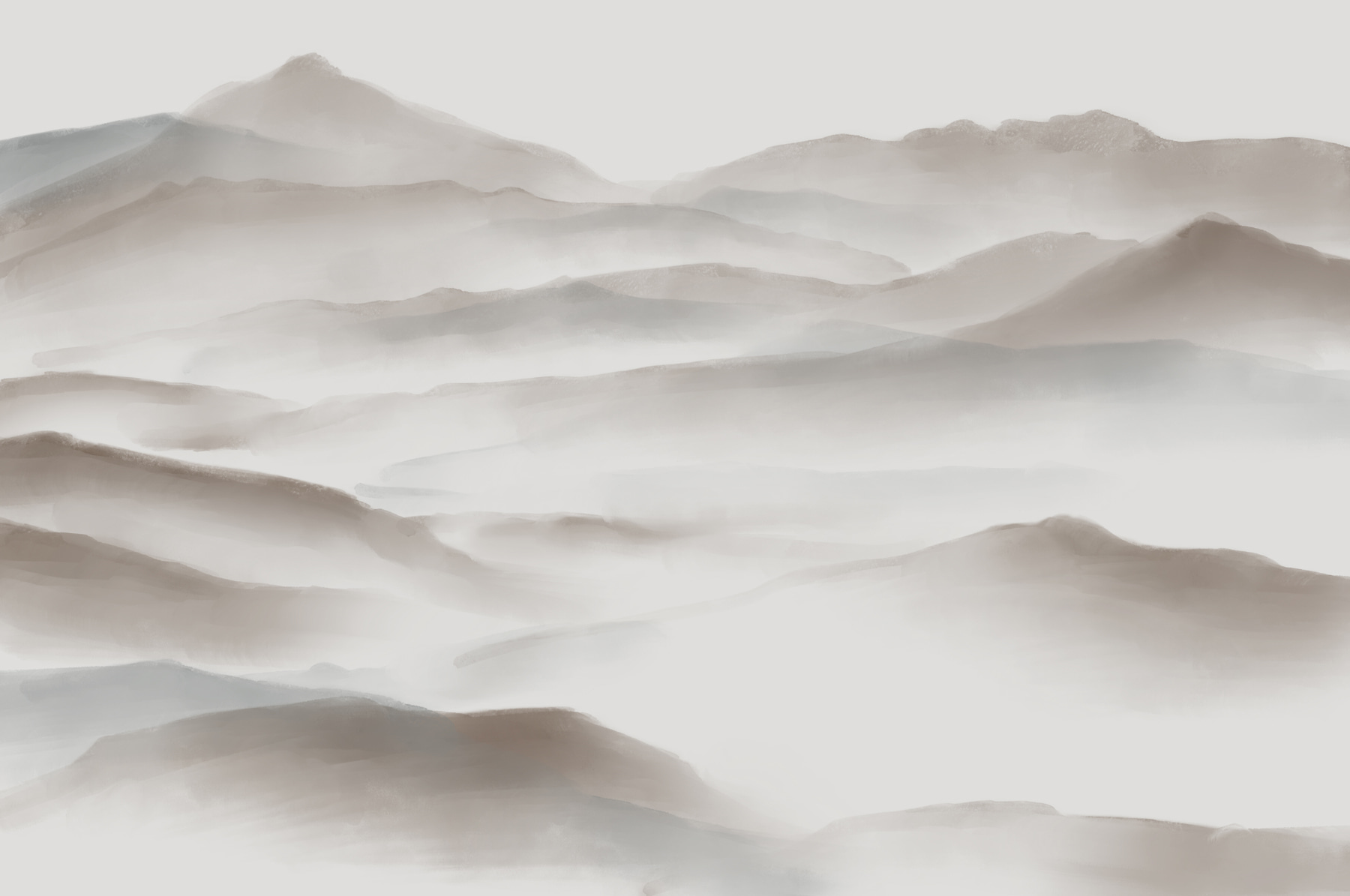 Foggy landscape of hills Foggy landscape of hills