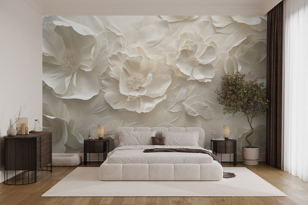 White flower wallpaper