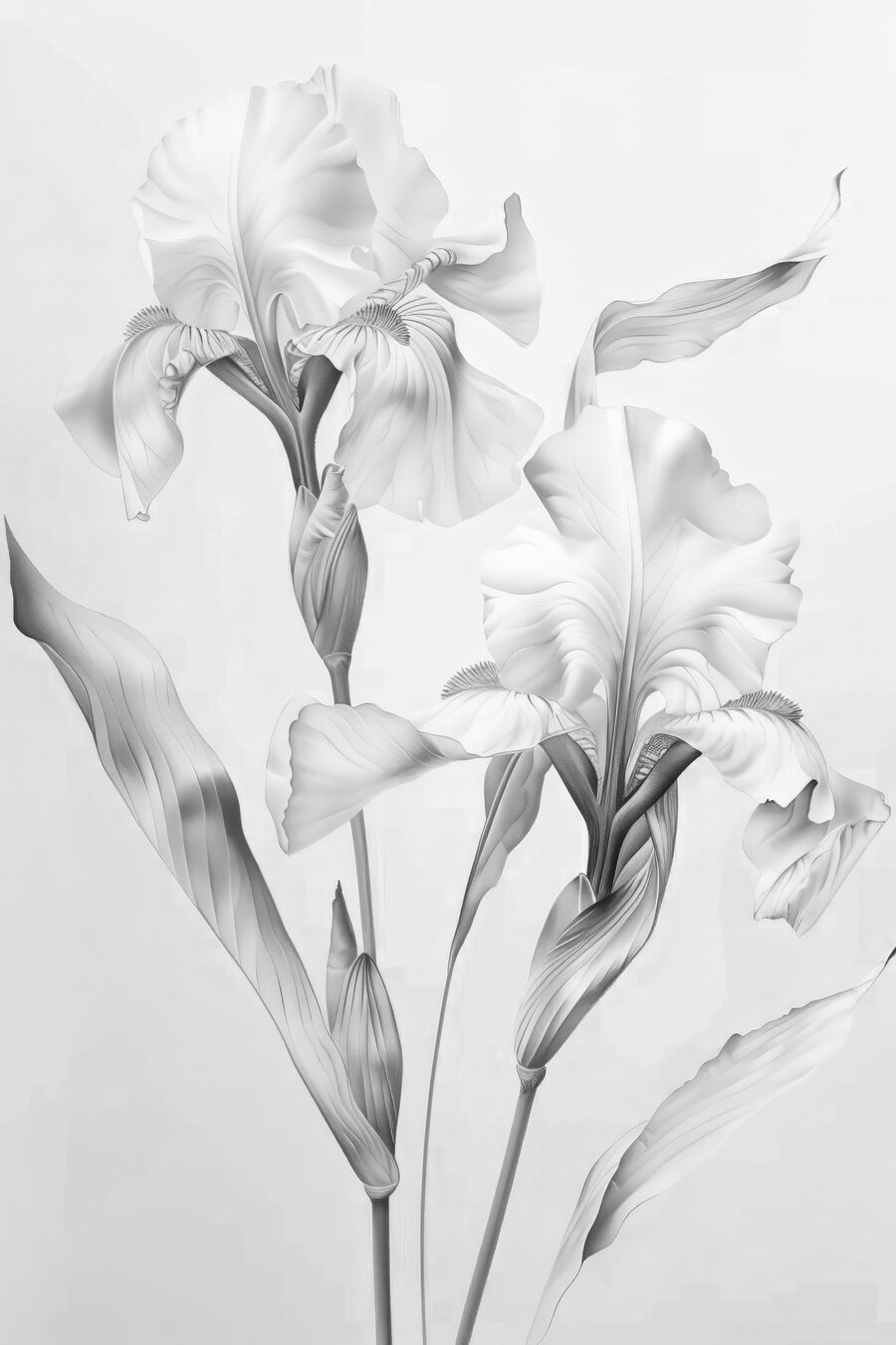 Petale delicate în nuanțe monocrome moi Petale delicate în nuanțe monocrome moi