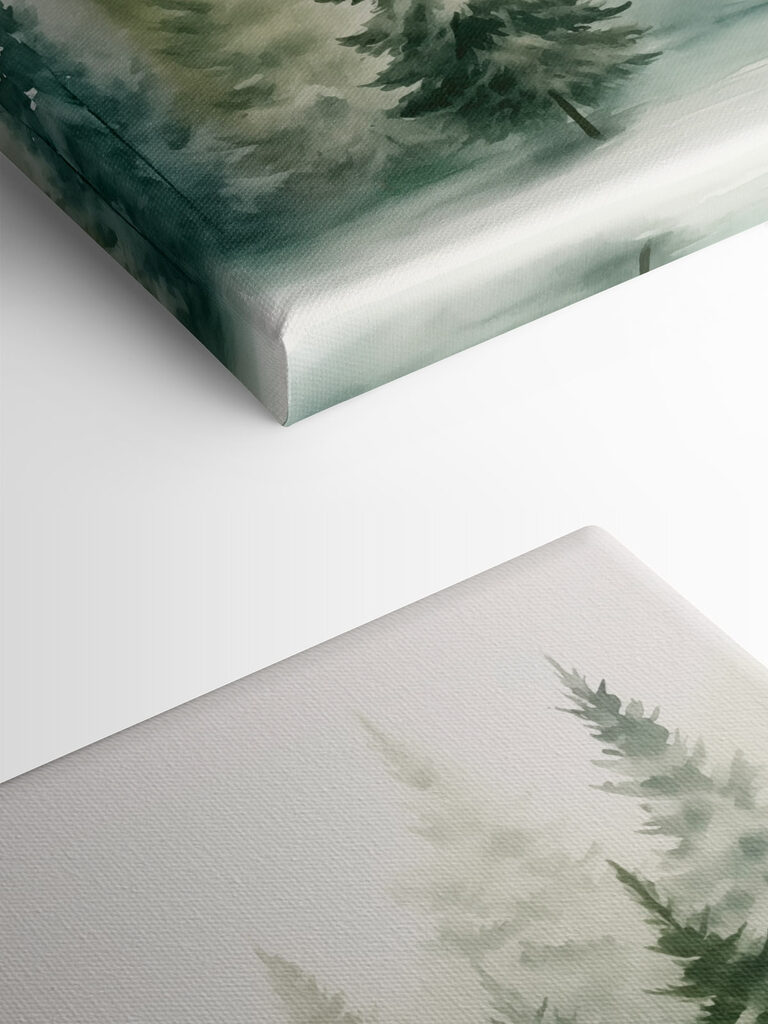 Watercolor of trees in a forest Watercolor of trees in a forest