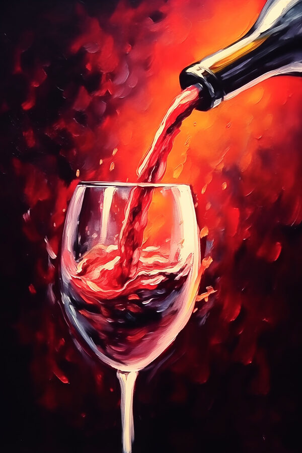 Vin turnat într-un pahar Vin turnat într-un pahar