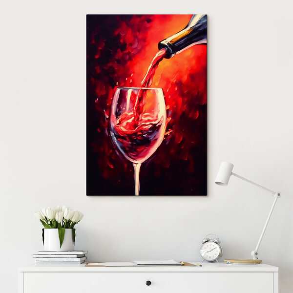 Vin turnat într-un pahar Vin turnat într-un pahar