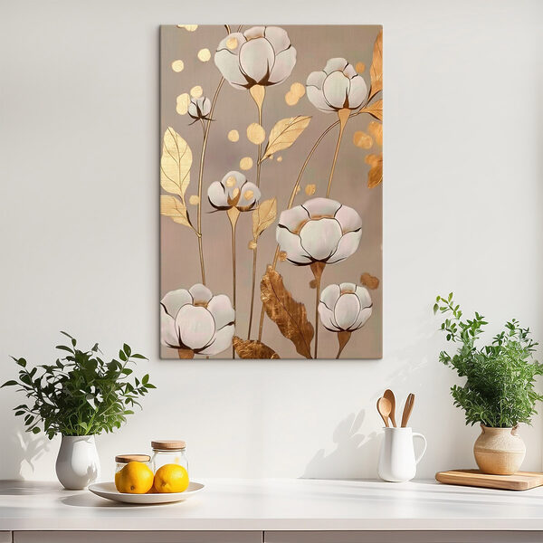Pictura de flori și frunze Pictura de flori și frunze
