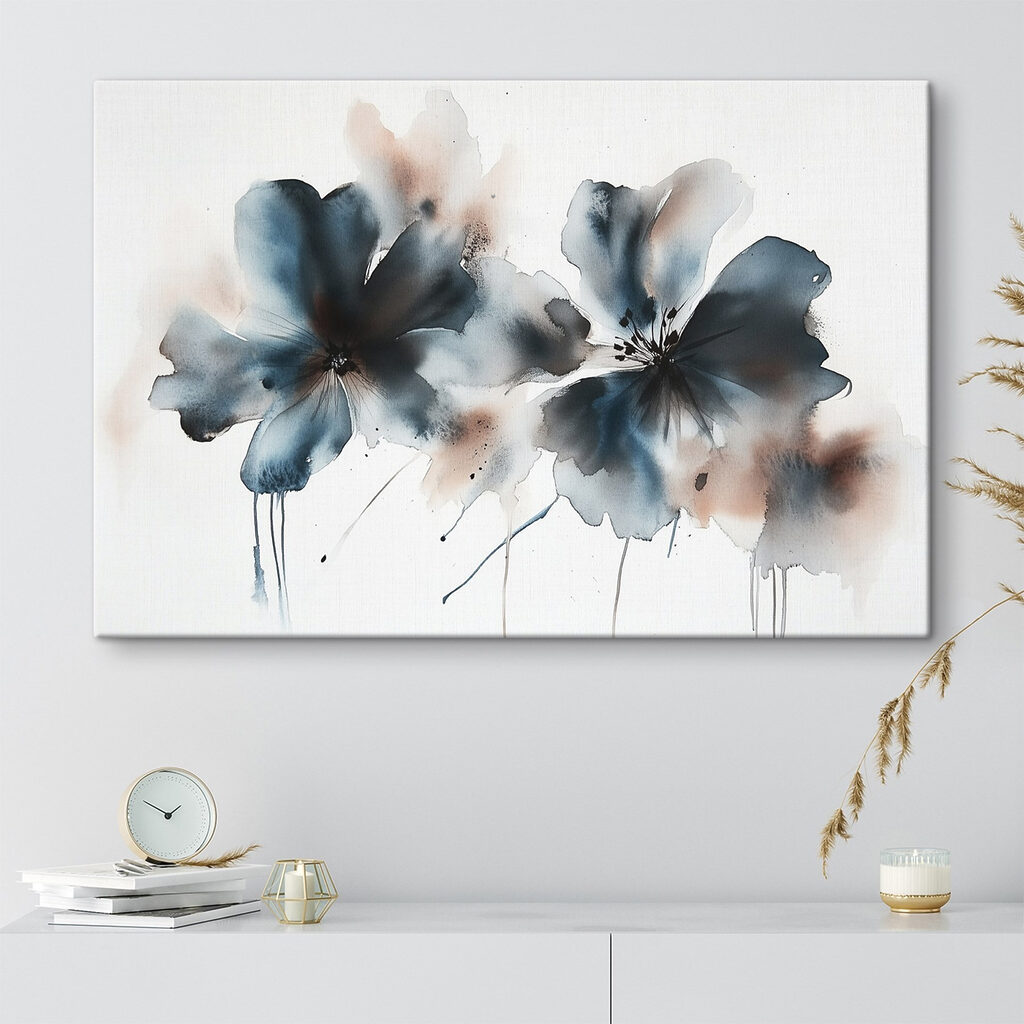 Watercolor painting of flowers