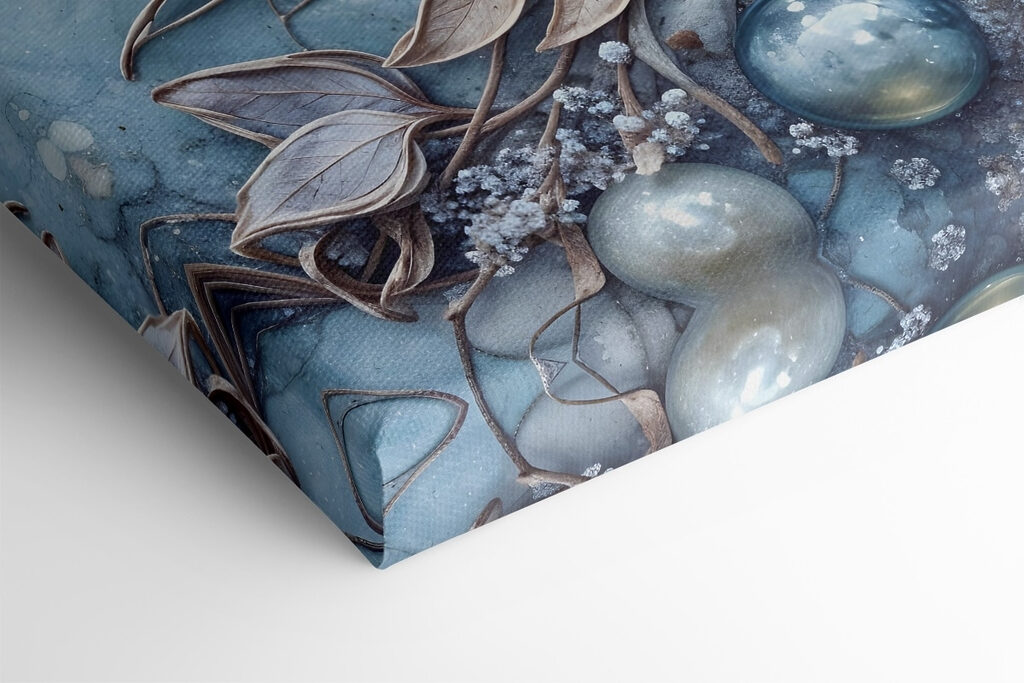 Floral arrangement in cool tones