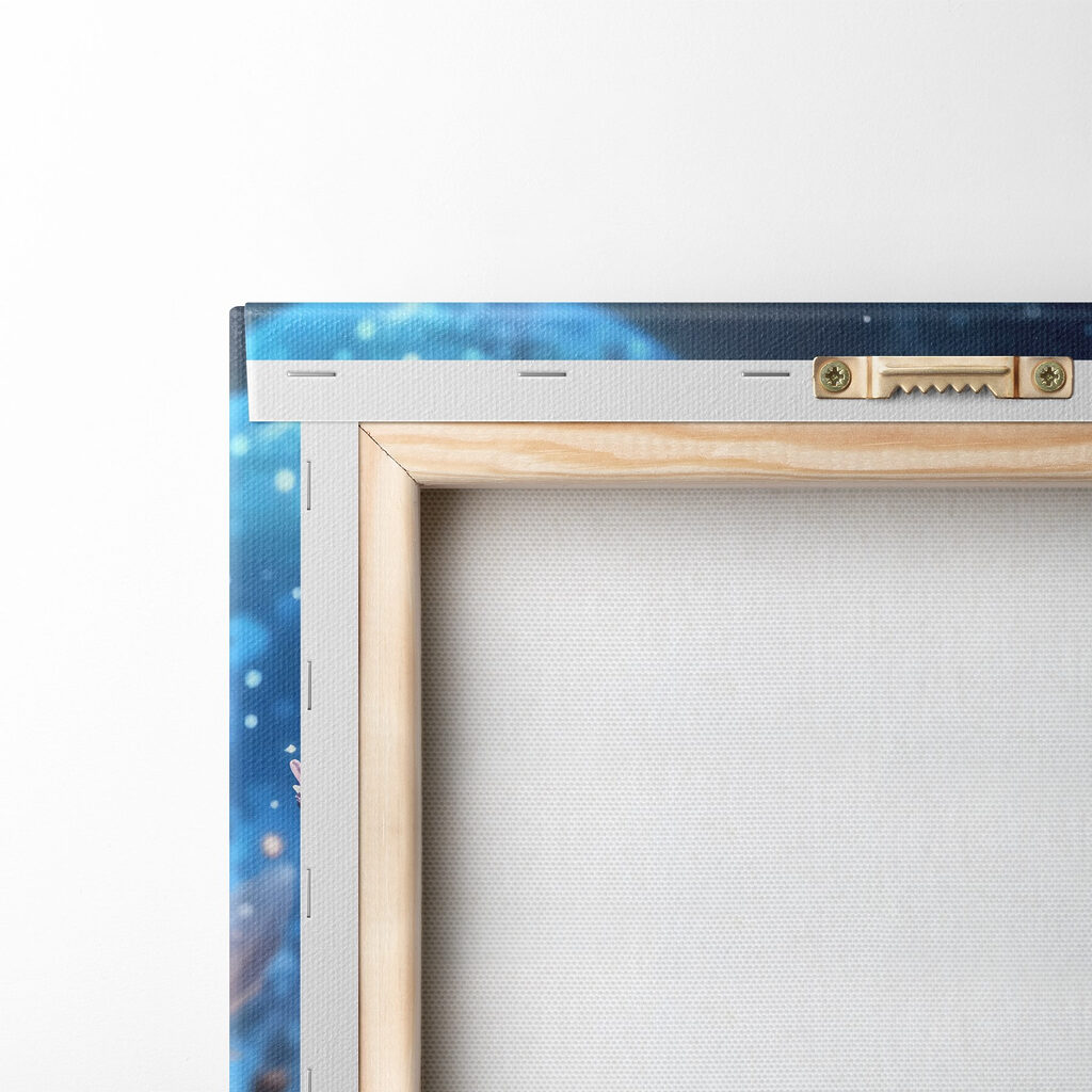 Group of flowers with glowing lights on them