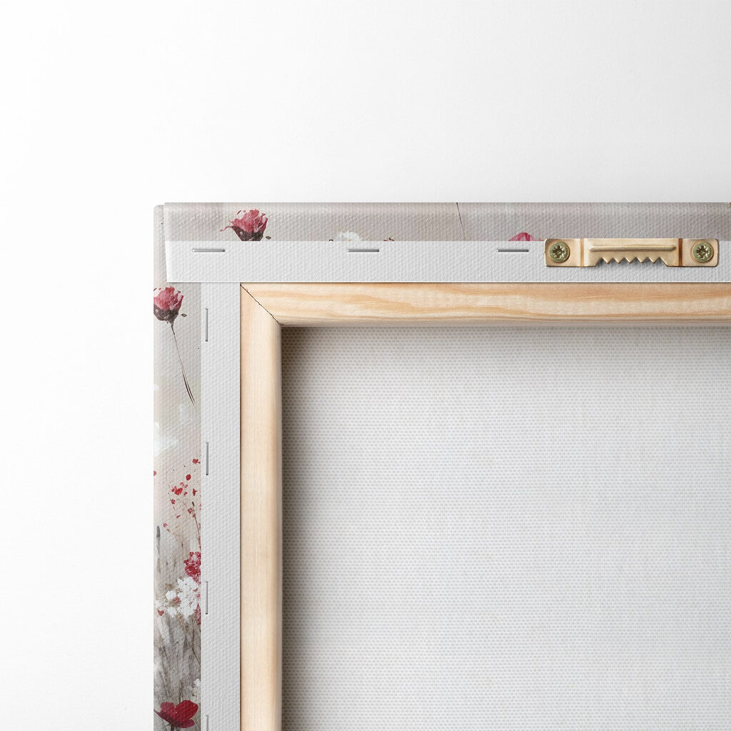 Painting of red and white flowers Painting of red and white flowers