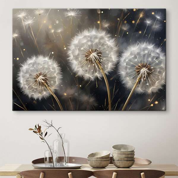 Păpădii delicate în lumină blândă Păpădii delicate în lumină blândă