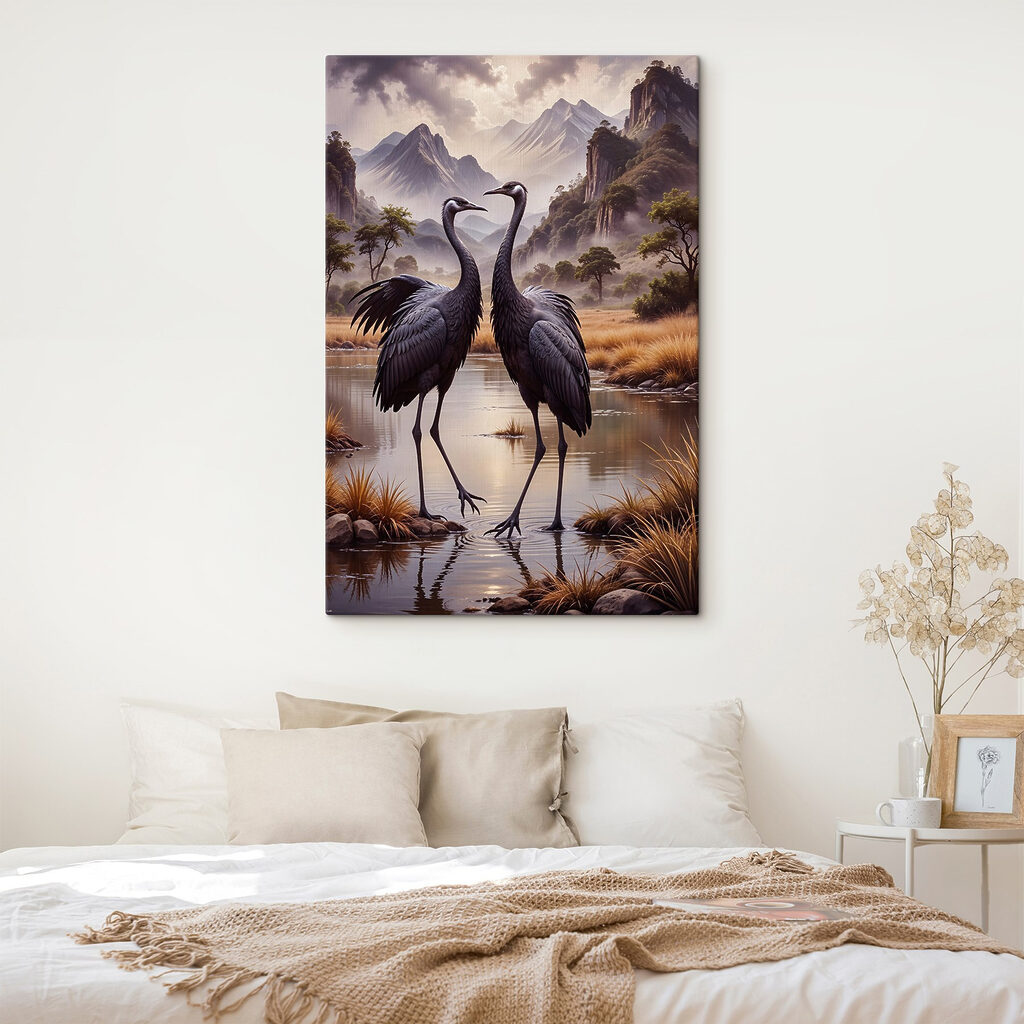 Two birds standing in a river Two birds standing in a river